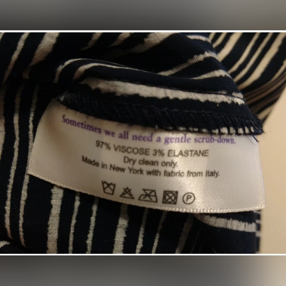 NWT MM.LaFleur The Montgomery Skirt in Thick Stripe (Navy/Ivory), Sz 8 - Picture 12 of 12